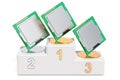 CPU computer processor unit ratings concept. 3D rendering Royalty Free Stock Photo