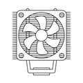 CPU Fan Icon Royalty Free Stock Photo