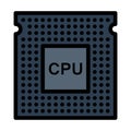 CPU Icon Royalty Free Stock Photo