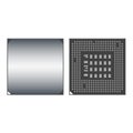 Cpu Icon Front and Back Royalty Free Stock Photo