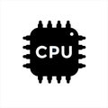 Cpu icon isolated on white background from technology of the future collection. Royalty Free Stock Photo