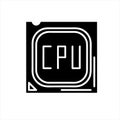Cpu icon isolated on white background from technology of the future collection. Royalty Free Stock Photo