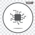 CPU icon vector, central processing unit icon vector isolated on Royalty Free Stock Photo