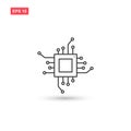 Cpu icon vector design isolated 4 Royalty Free Stock Photo
