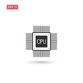 Cpu icon vector design isolated 6 Royalty Free Stock Photo