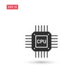 Cpu icon vector design isolated 7 Royalty Free Stock Photo