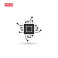 Cpu icon vector design isolated 3 Royalty Free Stock Photo