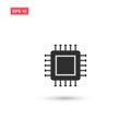 Cpu icon vector design isolated 2 Royalty Free Stock Photo