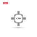 Cpu icon vector design isolated 8 Royalty Free Stock Photo