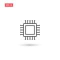 Cpu icon vector design isolated Royalty Free Stock Photo