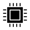 CPU vector glyph flat icon Royalty Free Stock Photo
