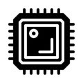 CPU vector glyph flat icon Royalty Free Stock Photo