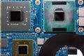 CPU on laptop motherboard