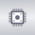 CPU Microchip Icon for Technology Concepts Royalty Free Stock Photo