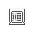 CPU microchip line icon Royalty Free Stock Photo