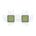 Cpu. Microprocessor. Microchip. Circuit board