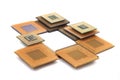 CPU microprocessors isolated Royalty Free Stock Photo