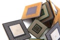 CPU microprocessors isolated Royalty Free Stock Photo