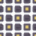 CPU microprocessors microchip vector illustration hardware seamless pattern background component equipment. Royalty Free Stock Photo