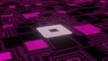 CPU. Modern processor. Abstract technology. 3d render. Royalty Free Stock Photo