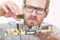 Cpu and motherboard installation Royalty Free Stock Photo