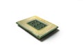 Cpu processor chip of computer isolated Royalty Free Stock Photo