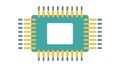 CPU Processor Chip for Computer Technology, vector design Generative AI Royalty Free Stock Photo