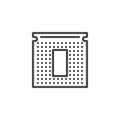 CPU processor chip line icon Royalty Free Stock Photo