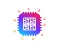 Cpu processor icon. Computer component sign. Vector Royalty Free Stock Photo