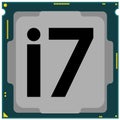 Cpu processor intel core chip hardware for computer pc motherboard technology element illustration graphic