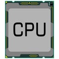 Cpu processor intel core chip hardware for computer pc motherboard technology element illustration graphic