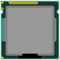 Cpu processor intel core chip hardware for computer pc motherboard technology element illustration graphic