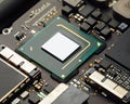 Cpu processor of an laptop Royalty Free Stock Photo