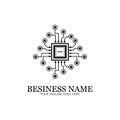 CPU processor line vector icon for websites and mobile flat design ,mini cpu icon flat style,mobile cpu vector,phone cpu Royalty Free Stock Photo
