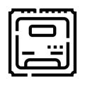 Cpu processor microchip technology digital electronic icon Royalty Free Stock Photo