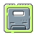 Cpu processor microchip technology hardware logic icon Royalty Free Stock Photo