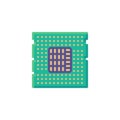 CPU socket flat icon