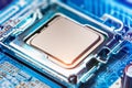 CPU socket on motherboard Royalty Free Stock Photo