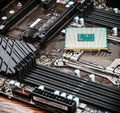 CPU socket and processor Royalty Free Stock Photo