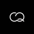 CQ logo initials are cool and modern Royalty Free Stock Photo