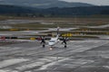 9A-CQC Croatia Airlines De Havilland Dash-8-400 plane in Zurich in Switzerland