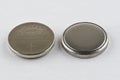 A CR2032 button cell lithium battery Royalty Free Stock Photo