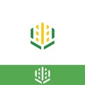 Wheat company Logo icon sign symbol Template.