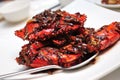 Crab in black pepper sauce Royalty Free Stock Photo
