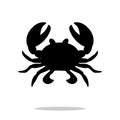 Crab black silhouette aquatic animal