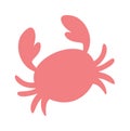 Crab boho silhouette beach habitant Royalty Free Stock Photo