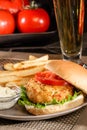 Crab cake sandwich Royalty Free Stock Photo