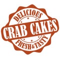 Crab cakes grunge rubber stamp