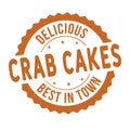 Crab cakes grunge rubber stamp