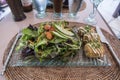 Crab Cakes Served with Fresh Green Salad